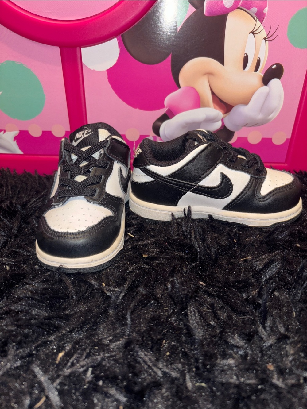 Nike Kids Black and White Low-Top Sneakers